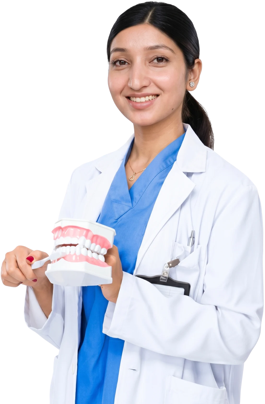 smiling doctor looking at camera